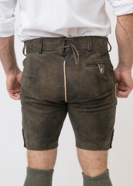 Lederhose "Reinheitsgebot" - dunkelbraun
